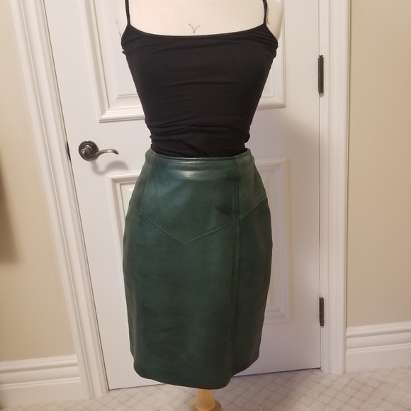 Genuine Leather Skirt - Picture 1 of 7